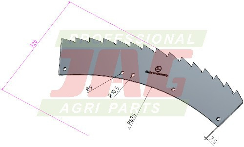 JAG87-0002 Nóż tnący zewnętrzny MWS Germany-żółty