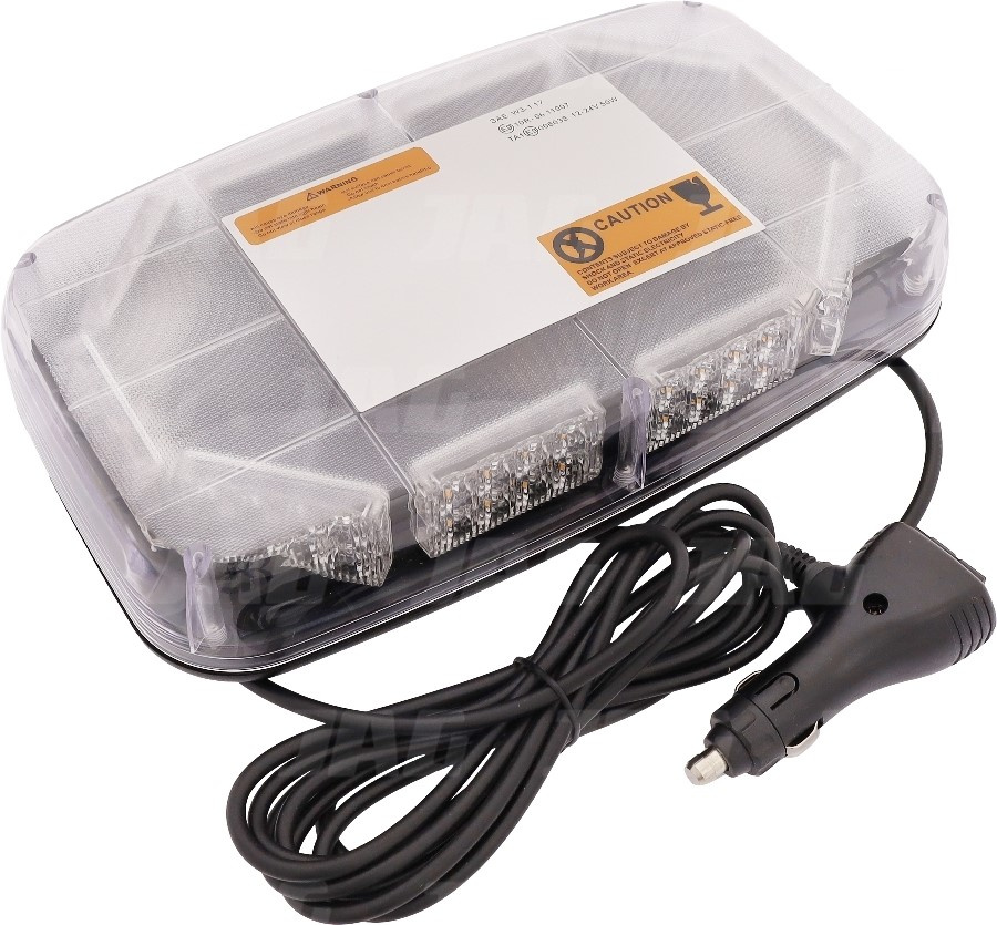 JAG96-0086 Lampa Błyskowa 80 LED, 27W, 12-24V pomarańczowa/ magnes JAG