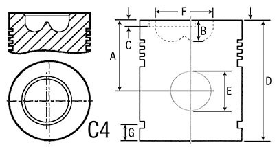 130300030711 Tłok ze sworzniem