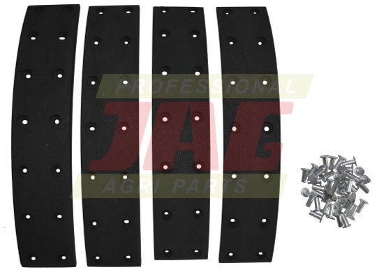 03392561 Zestaw okadzin hamulcowych do Deutza (4szt+nity), DEUTZ FAHR 03392560 04384746