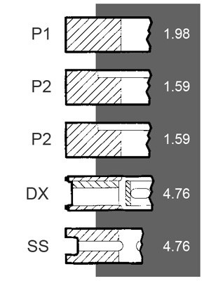 JAG99-0414 Pierścienie tłokowe