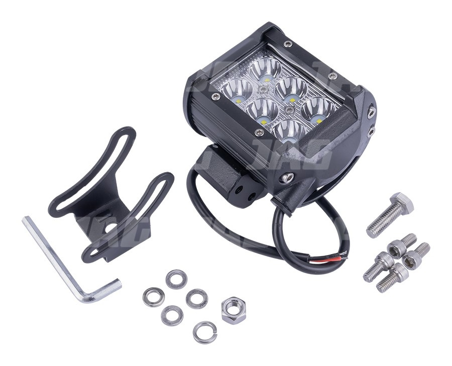 JAG96-0037 Lampa robocza LED, 18W, 10-30V, 6 CREE LEDx3W, SPOT, Listwa podwójna JAG