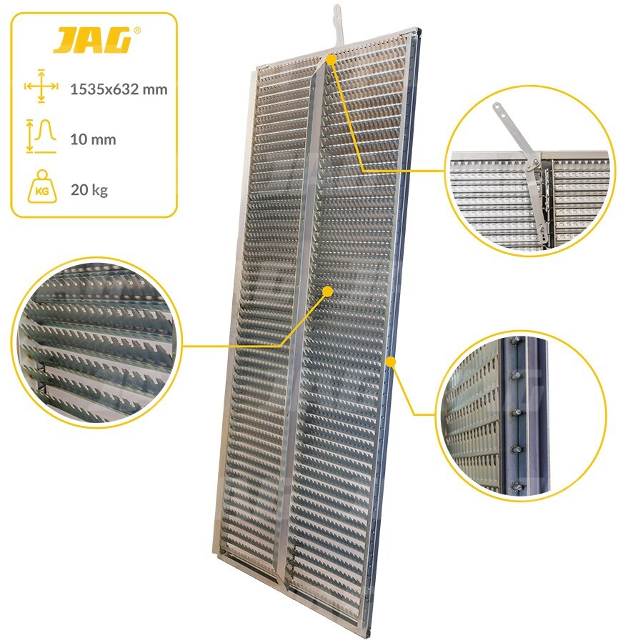 JAG05-0432 Sito żaluzjowe ocynk dolne, lamela-10mm JAG PREMIUM, CLAAS 0007564620