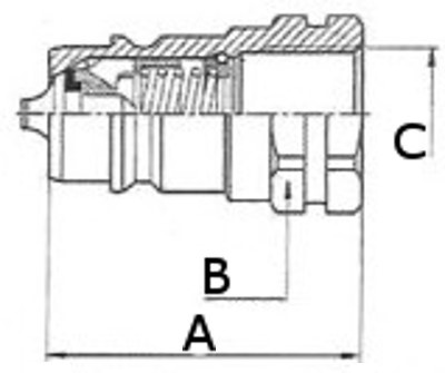 JAG95-0102 Szybkozłącze hydrauliczne grzybkowe-wtyczka z gwintem wewnętrznym, DN12,5, 1/2