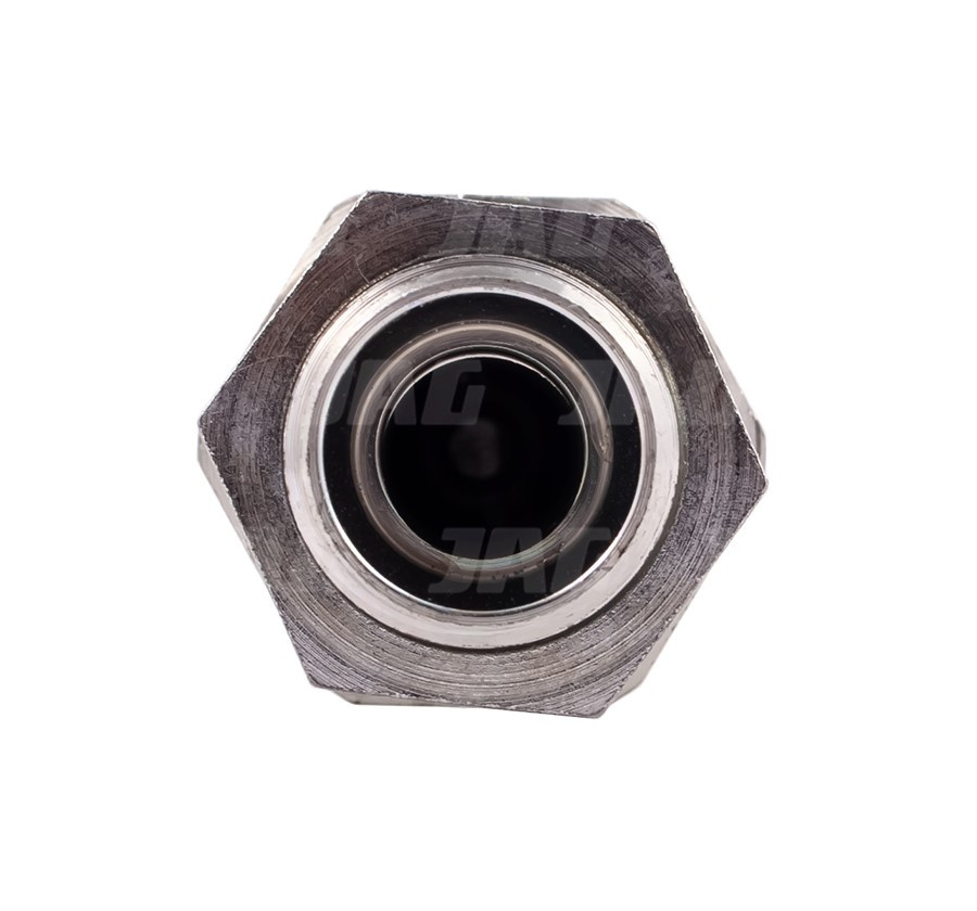 JAG95-0084 Szybkozłącze hydrauliczne grzybkowe-wtyczka grodziowa z gwintem zewnętrznym, DN12,5, M18X1,5, 12L, ISO7241-A