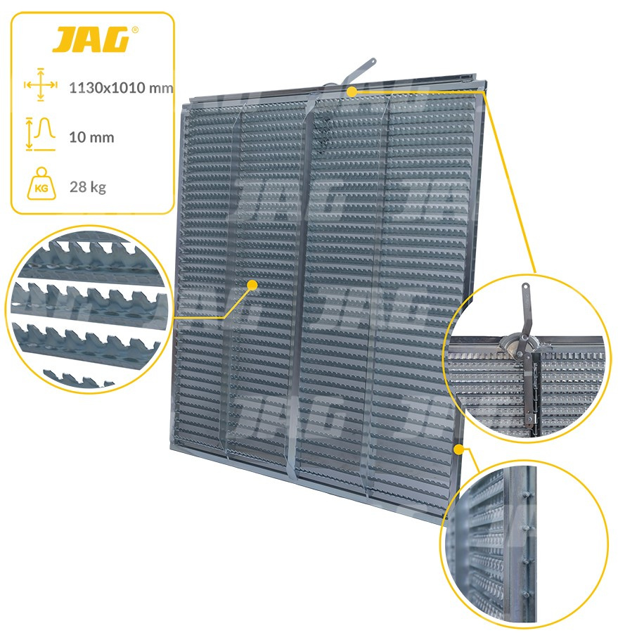 JAG05-0180 Sito żaluzjowe ocynkowane dolne, lamela-10mm JAG PREMIUM, CLAAS 0007251401