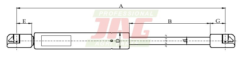 JAG99-1035 Siłownik gazowy JAG