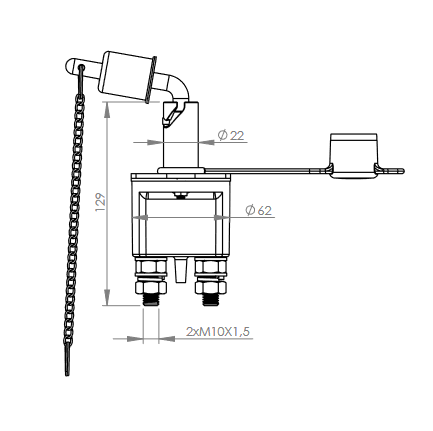 Wyłącznik prądu masy 2500A 12/24V, SCANIA 621730 VOLVO 240315