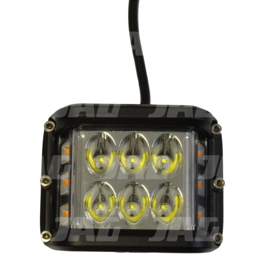 JAG96-0084 Lampa robocza LED, 27W, 10-30V, 9 EPISTAR LED, Prostokątna, Kierunkowskaz