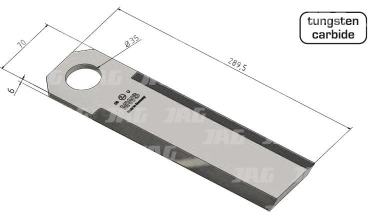 DR12300 Nóż przystawki do kukurydzy MWS Germany-Olimac
