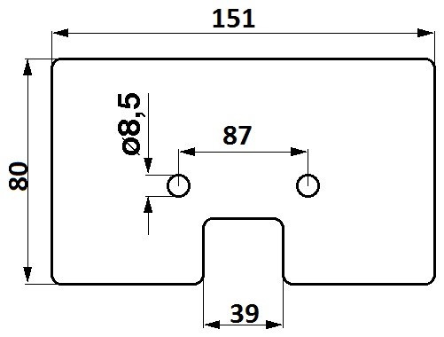 JAG24-0111 Łopatka gumowa JAG PREMIUM, JOHN DEERE Z52361 Z55621
