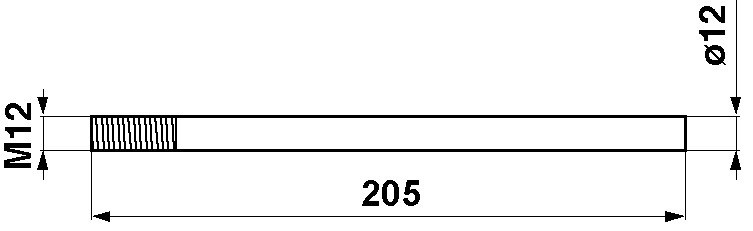 JAG02-0041 Palec bębna 205x12