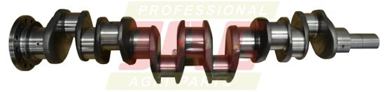 JAG99-0011 Wał korbowy (na sznur) 6.354-4 (Strona rozrządu: 3 otwory, 2 wpusty, kołnierz koła zamachowego: 12 otworów), PERKINS ZZ90113 MASSEY FERGUSON 3637408M91