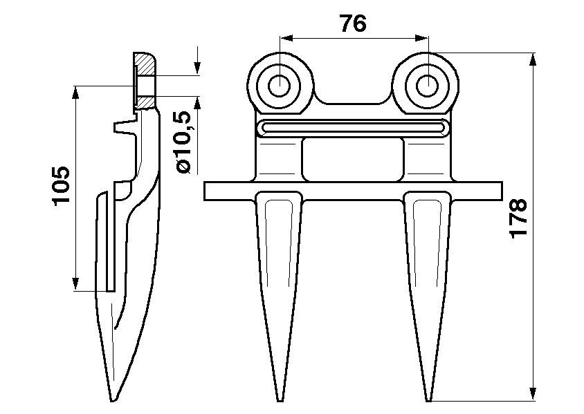JAG01-0001 Bagnet podwójny Oryginał CLAAS