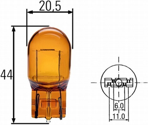 Żarówka 12V 21W-WY21W-W3X16D HELLA
