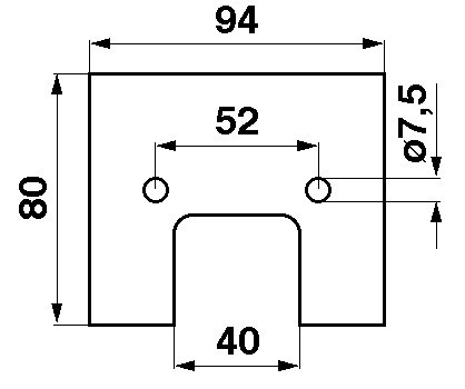 JAG14-0011 Łopatka gumowa 2PR do org. łańcucha rozst. otw. 52mm JAG PREMIUM, MASSEY FERGUSON 404184M1