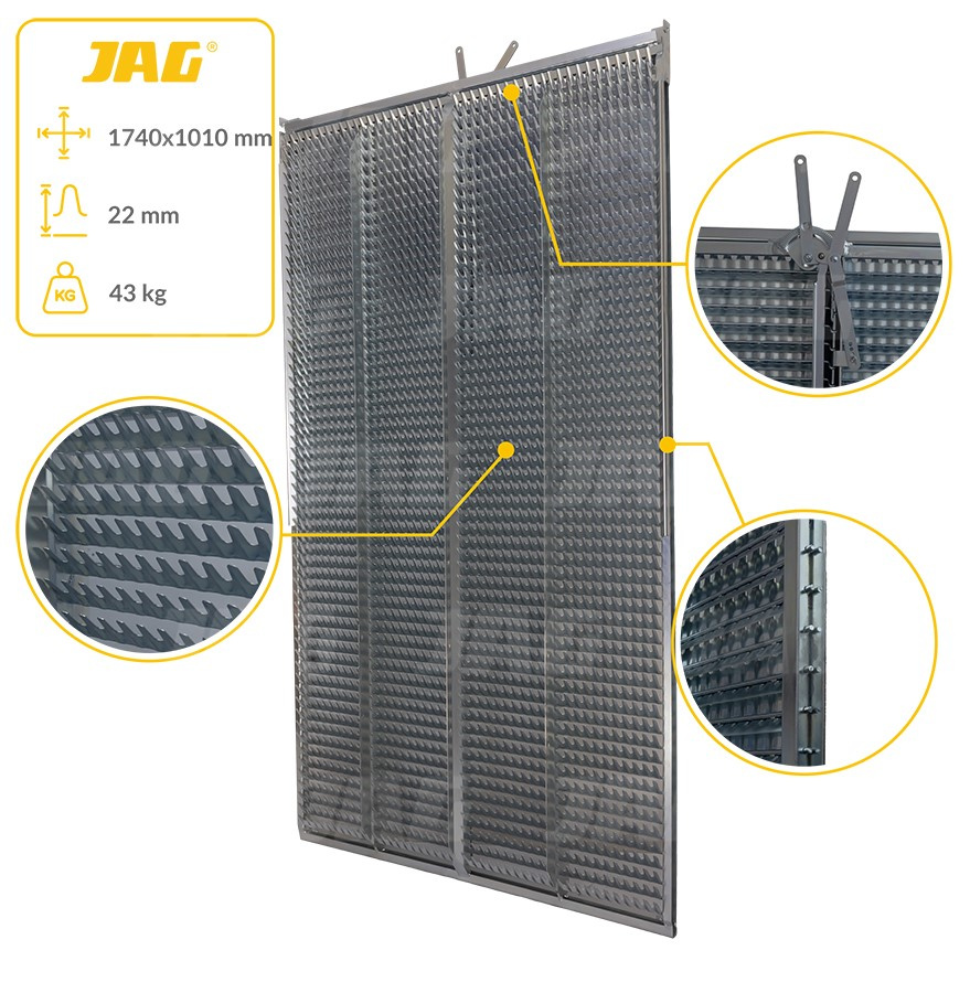 JAG05-0048 Sito żaluzjowe ocynkowane górne, lamela 22mm JAG PREMIUM, JAG JAG05-0048 CLAAS 0006001120