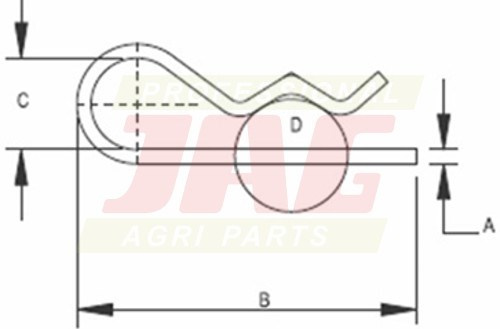 JAG98-0141 Zawleczka sprężysta 3,6 mm
