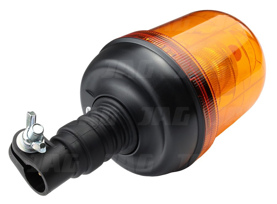 JAG96-0082 Lampa Błyskowa JAG-LED, 54W, 9-30V, R10, R65, 18LEDx3W, Uchwyt na elastyczny trzpień, Wysoki klosz