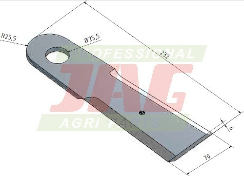03.2021.03 Nóż podcinacza MWS Germany 232mm