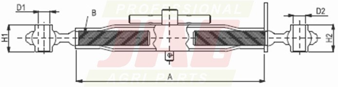 JAG98-0521 Łącznik górny, MASSEY FERGUSON 3027666M91 1869954M91