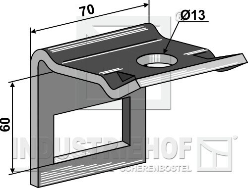 1.HH17-3621 Uchwyt zęba 45 x 10