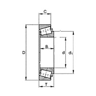JAG08-0740 Łożysko stożkowe Timken