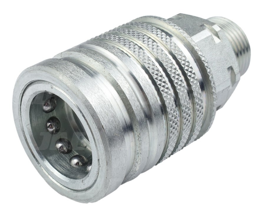 JAG95-0025 Szybkozłącze hydrauliczne grzybkowe-gniazdo wzmacniane z gwintem zewnętrznym, DN12,5, M20x1,5, 12H, ISO7241-A