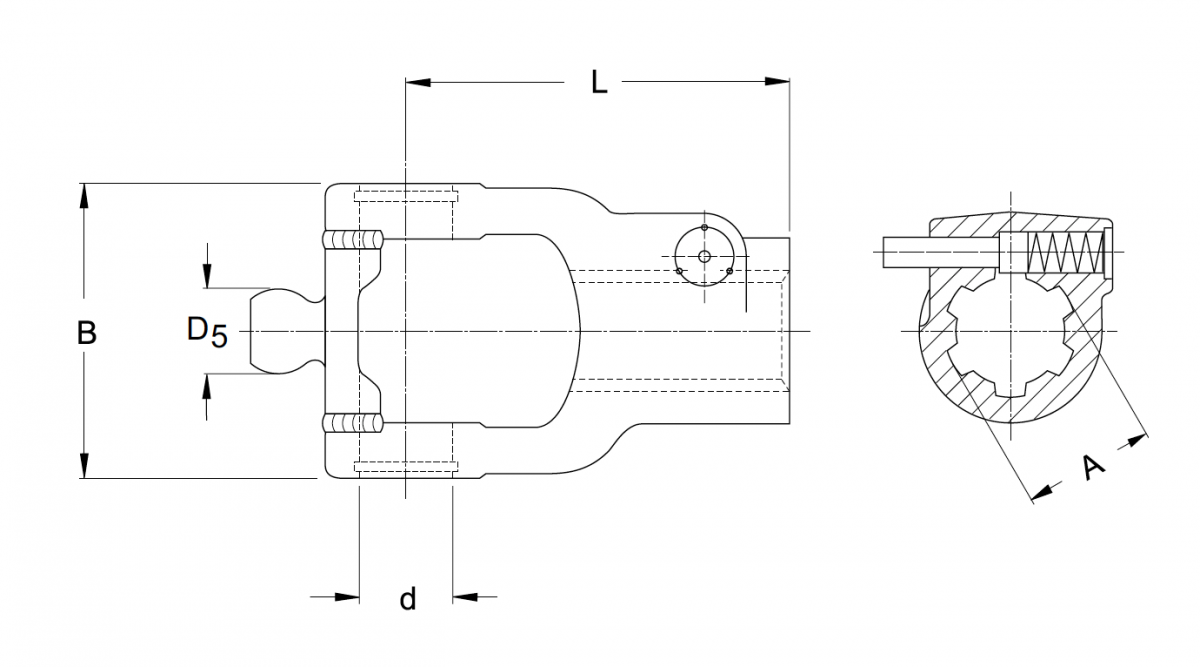 1366838 Widłak zewnętrzny Walterscheid (21.10.810)