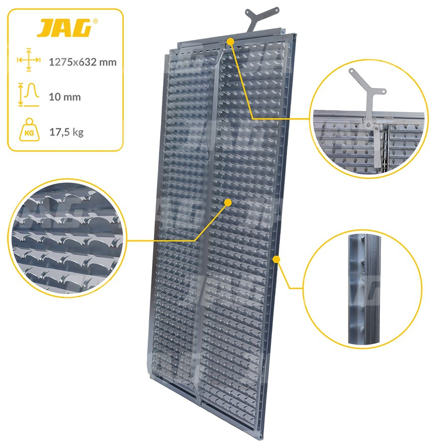 JAG05-0510 Sito żaluzjowe ocynkowane dolne, lamela-TM6 Premium