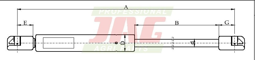 JAG99-1028 Siłownik gazowy JAG, DEUTZ FAHR 0.010.1579.0 1015790