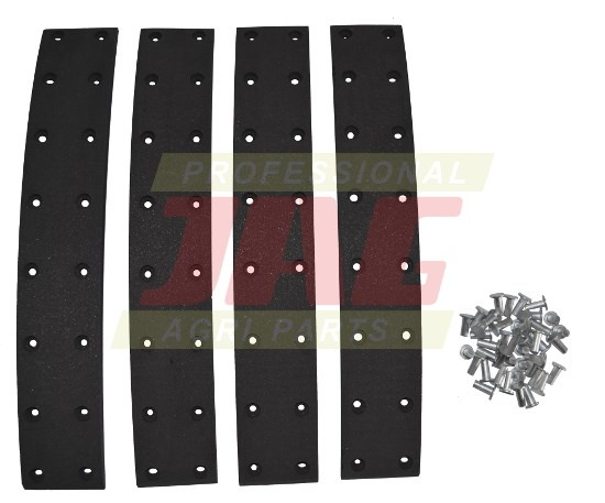 02326006 Zestaw okadzin hamulcowych do Deutza (4szt+nity), DEUTZ FAHR 03392132 GRANIT PARTS 71704002