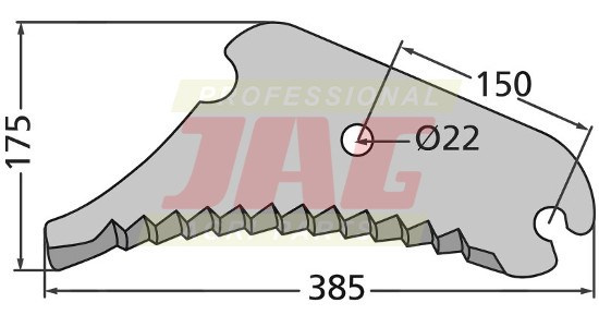 16518393 Nóż prasy, JOHN DEERE CC40482 DEUTZ FAHR 16518393