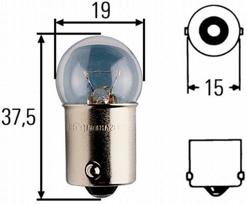 Żarówka 12V 10W-R10W-BA15S HELLA