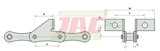 S55/SD/J4A Łańcuch podajnika elewatorowego ROLLON-SOLID