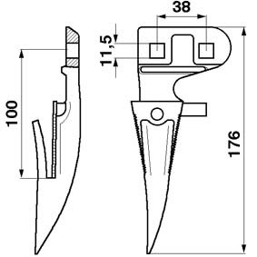 JAG01-0107 Bagnet końcowy Oryginał CLAAS