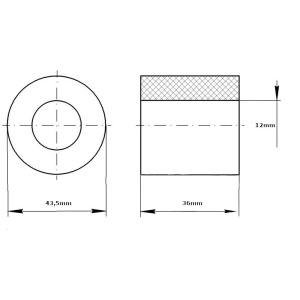 JAG05-0022 Odbojnik gumowy premium, CLAAS 0006193421 0006193422