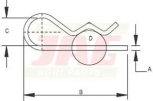 JAG98-0133 Zawleczka sprężysta 5 mm