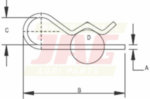 JAG98-0141 Zawleczka sprężysta 3,6 mm