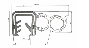 JAG09-0592 Uszczelka kabiny 5m, JOHN DEERE AL164267 NEW HOLLAND 82027998