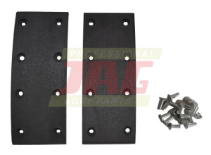 JAG08-0499 Zestaw okładzin hamulcowych 50x125mm (2szt+nity) JAG, CLAAS 685361 769501