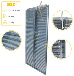 JAG05-0045 Sito żaluzjowe ocynkowane dolne, lamela-10mm JAG Premium