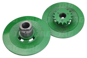 JAG41-0001 Zestaw kół wialni z zębatką, JOHN DEERE Z10085/Z11214+Z10676+Z30028
