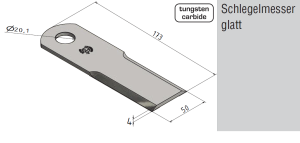 JAG02-0336 Nóż sieczkarni pokryty wolframem MWS Germany, CLAAS 0007368720 0005538602