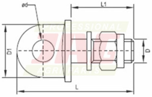 JAG98-0055 Śruba oczkowa, DŁ. 43mm