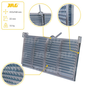AZ38262 Sito żaluzjowe ocynkowane końcowe, lamela-22mm JAG PREMIUM, JOHN DEERE AZ38262 AZ44100