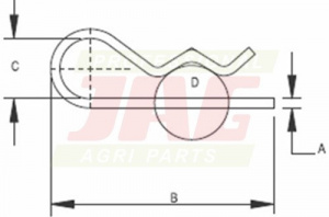 JAG98-0132 Zawleczka sprężysta 4 mm