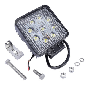 JAG96-0026 Lampa robocza LED ,27W, 10-30V, 9 EPISTAR LEDx3W, FLOOD, Kwadratowa JAG