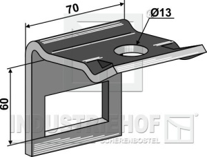 1.HH17-3621 Uchwyt zęba 45 x 10