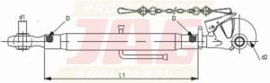JAG98-0037 Łącznik górny, M36X4 kat.3-3